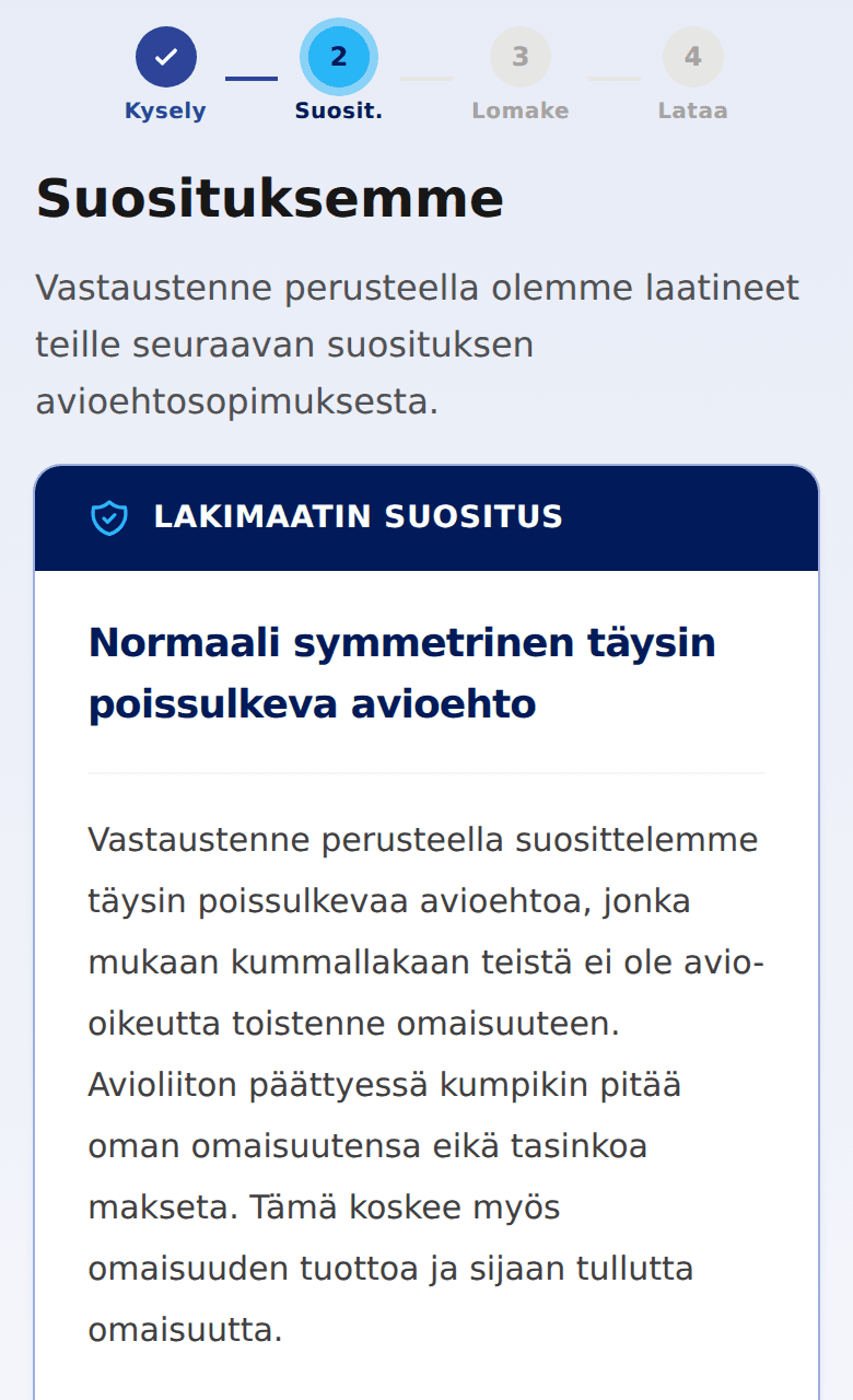 Ilmainen suositus puhelimen näytöllä