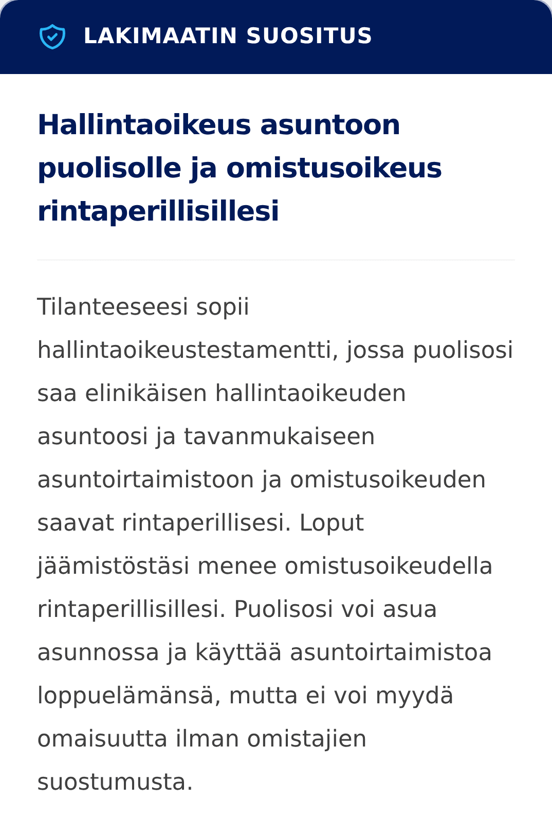 Ilmainen suositus puhelimen näytöllä