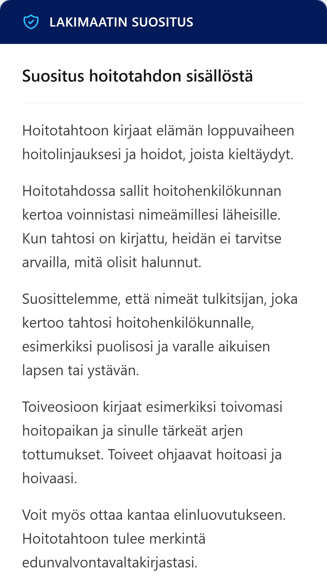 Ilmainen suositus puhelimen näytöllä