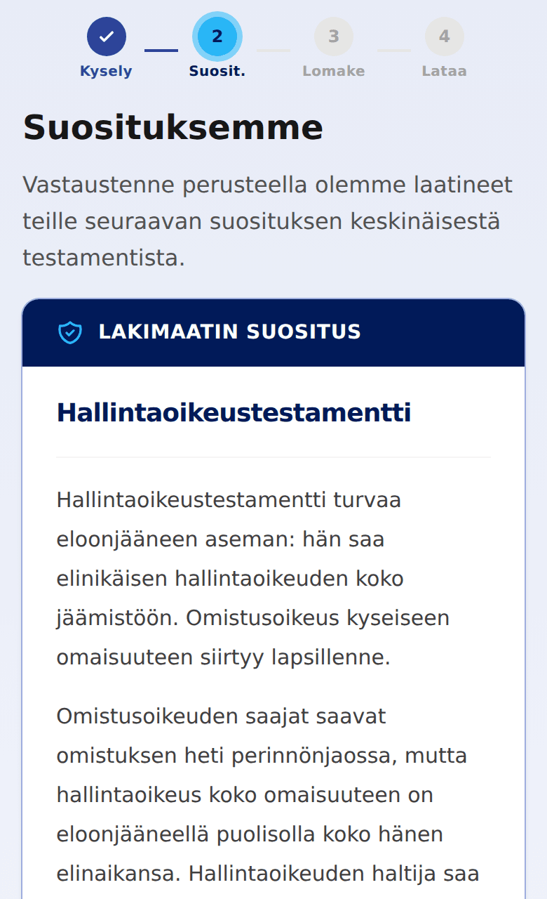Ilmainen suositus puhelimen näytöllä