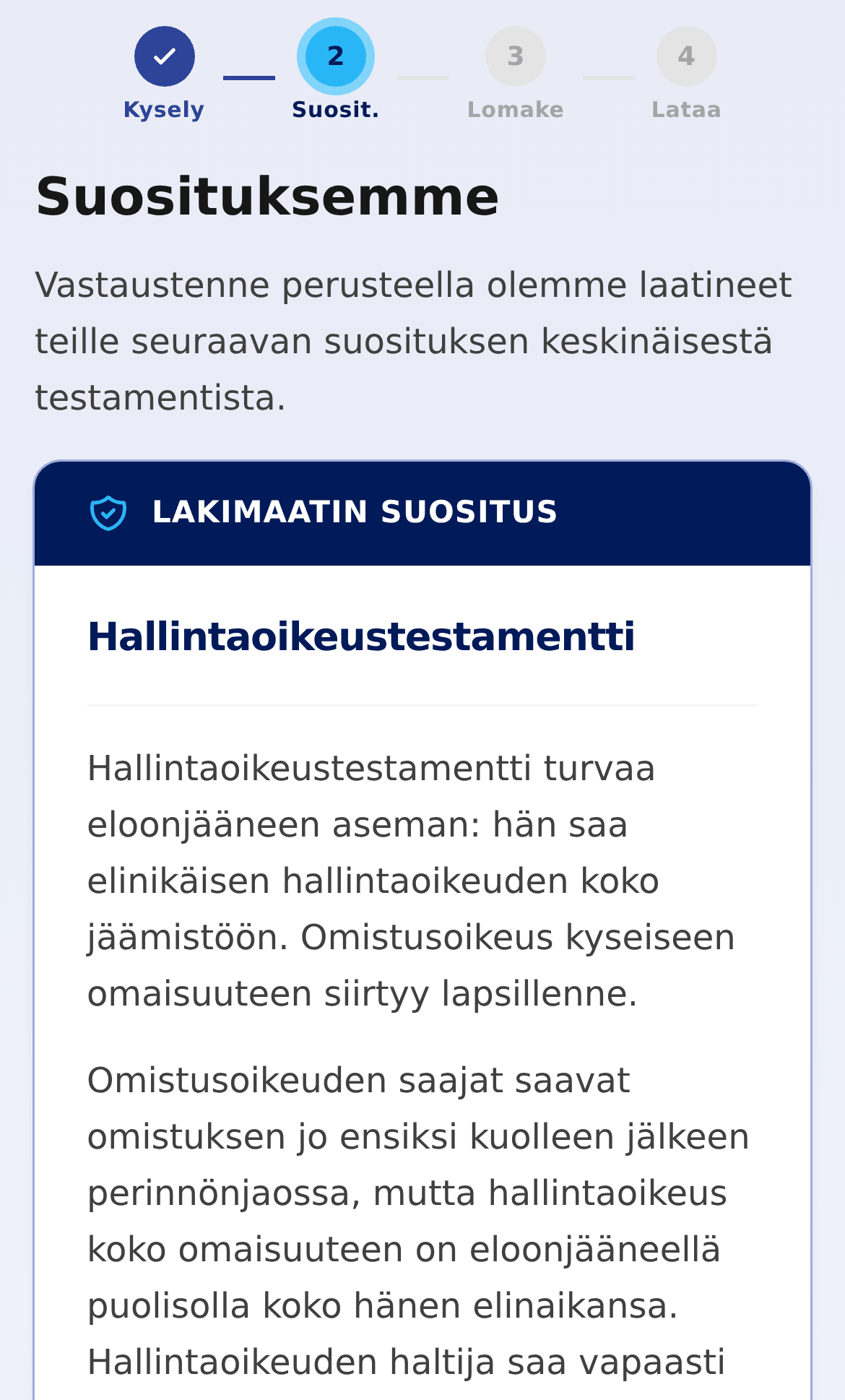 Ilmainen suositus puhelimen näytöllä