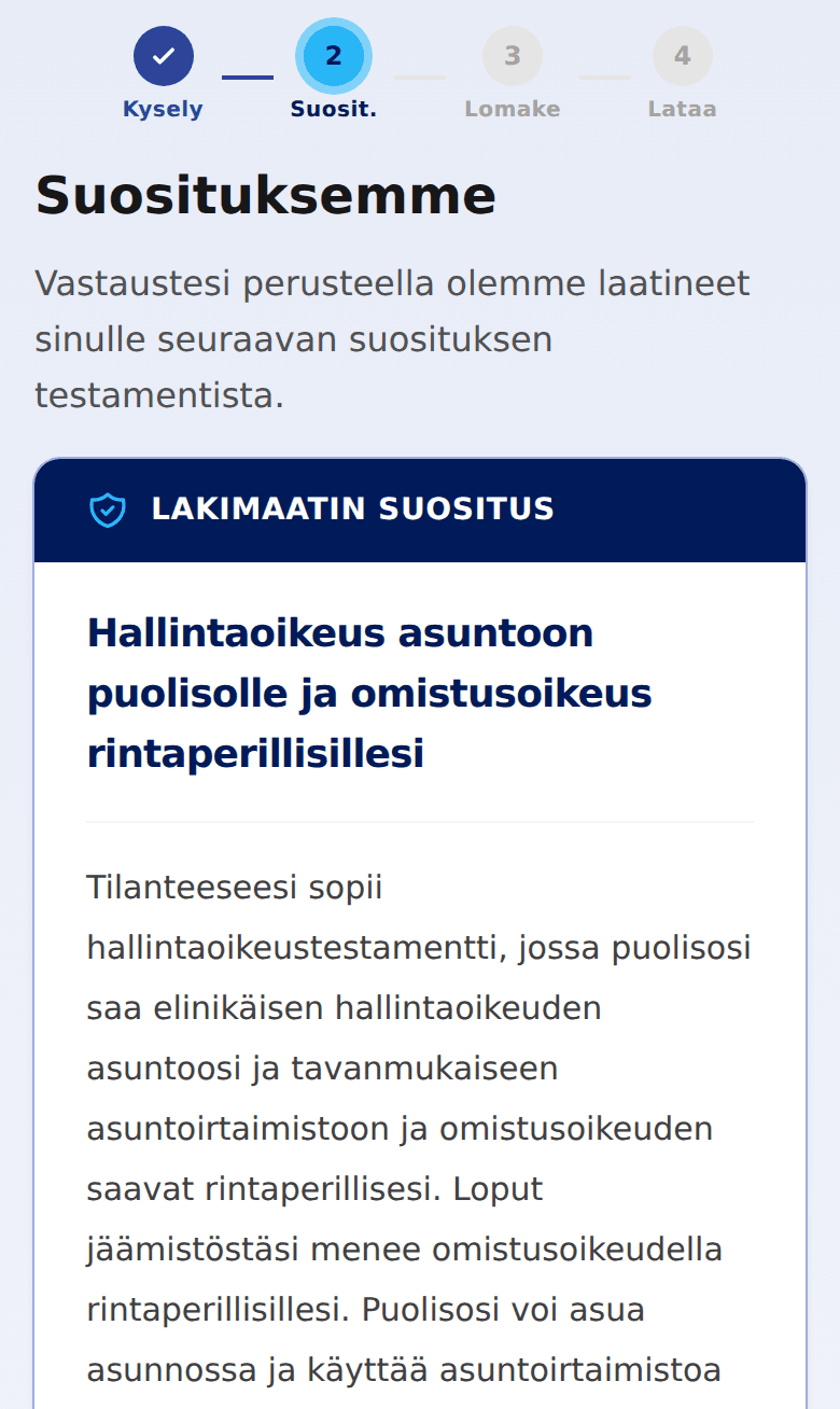 Ilmainen suositus puhelimen näytöllä