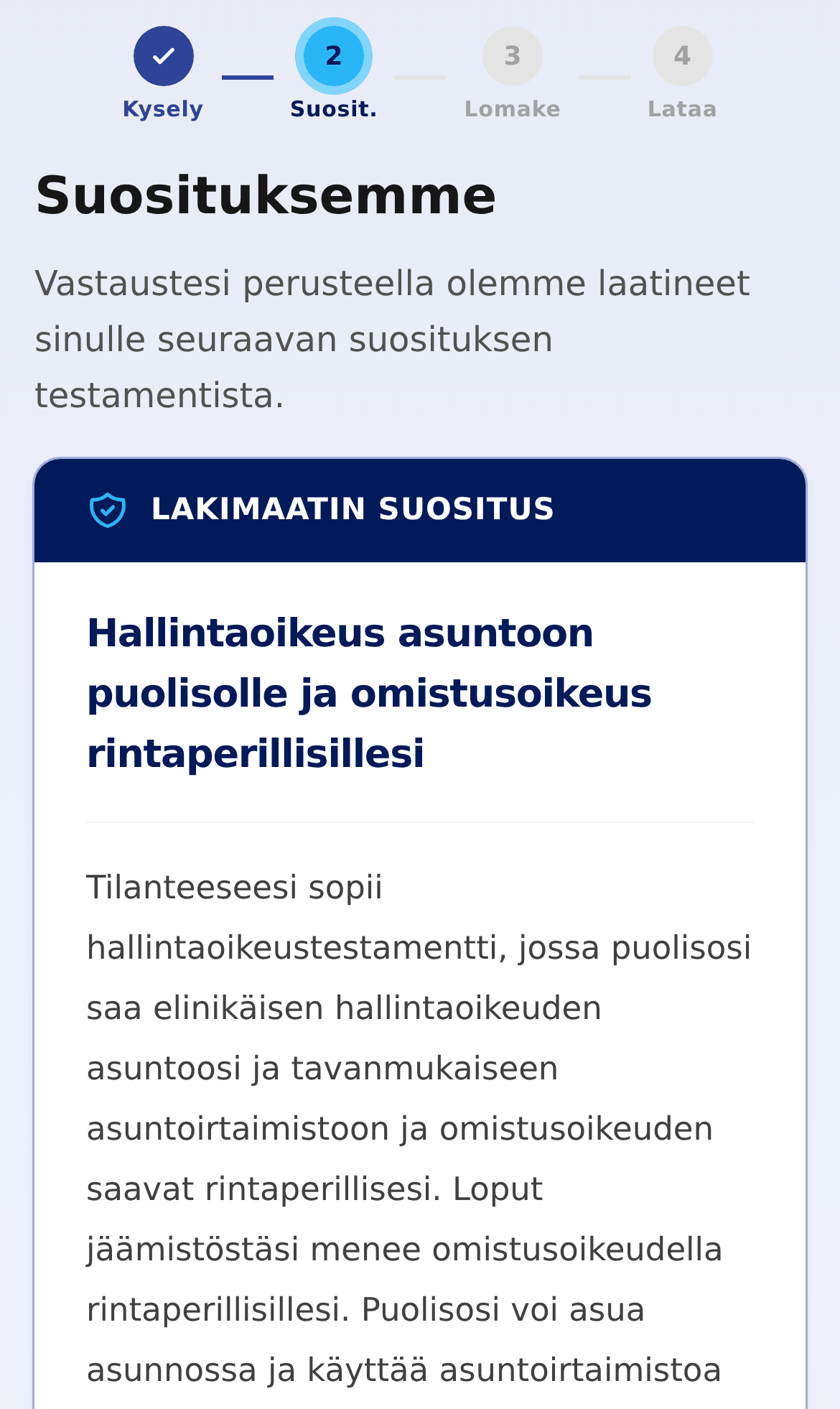 Ilmainen suositus puhelimen näytöllä